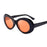 VIVIBEE Fashion Small Yellow Frame Vintage Style Oval Clout Hip Hop Glasses UV400 Women Sunglasses
