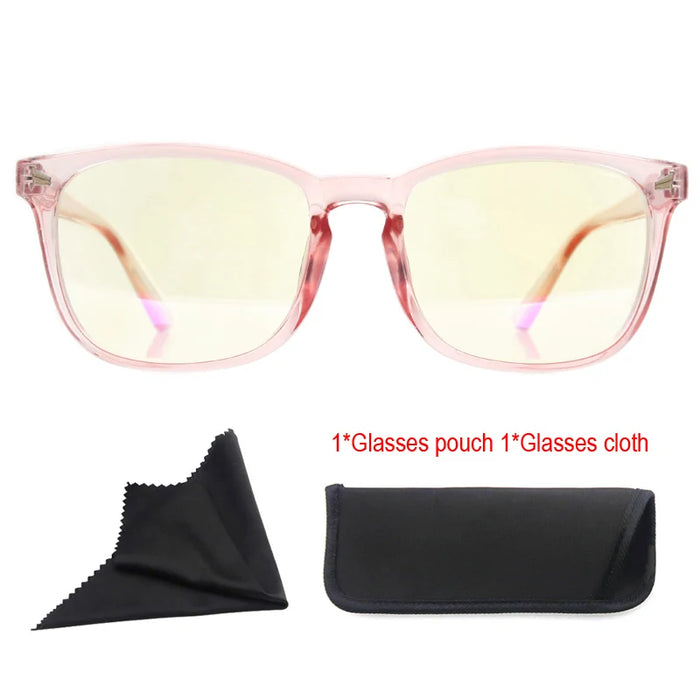 Gafas de lectura con bloqueo de luz azul para mujer, elegantes, cuadradas, para hombre, con protección UV, lupas antirreflejo, 0 grados