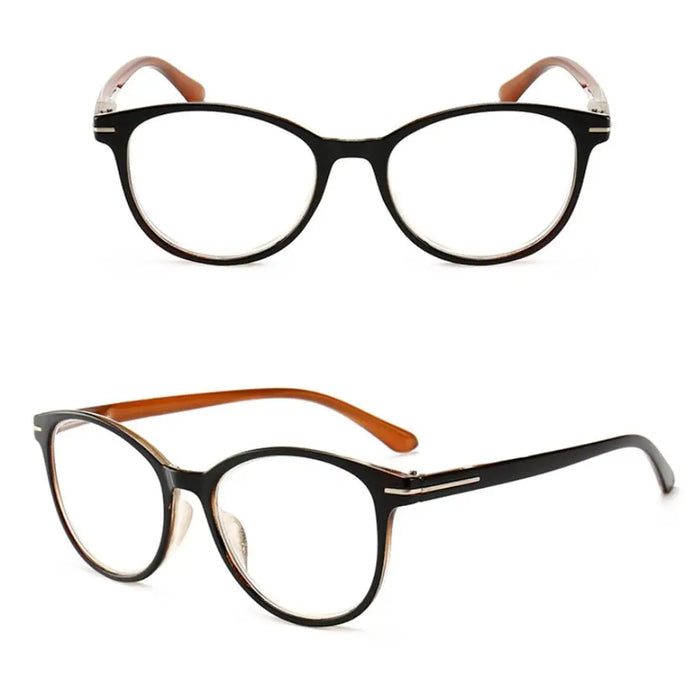 Gafas de Lectura para Mujer Montura Redonda Decoración de Metal Plateado Gafas para Vista Cansada con Aumento 1.5 2.5 3 3.5 4