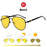 VIVIBEE Men Photochromic Night Vision Polarizing Sun Glasses Pilot Style Aluminum Women Polarized Driving Sunglasses Yellow