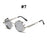 VIVIBEE Vintage Steampunk Red Sunglasses Men Round Punk Alloy Metal Retro Sun Glasses Women 2026 Goggles Gothic Style Shades