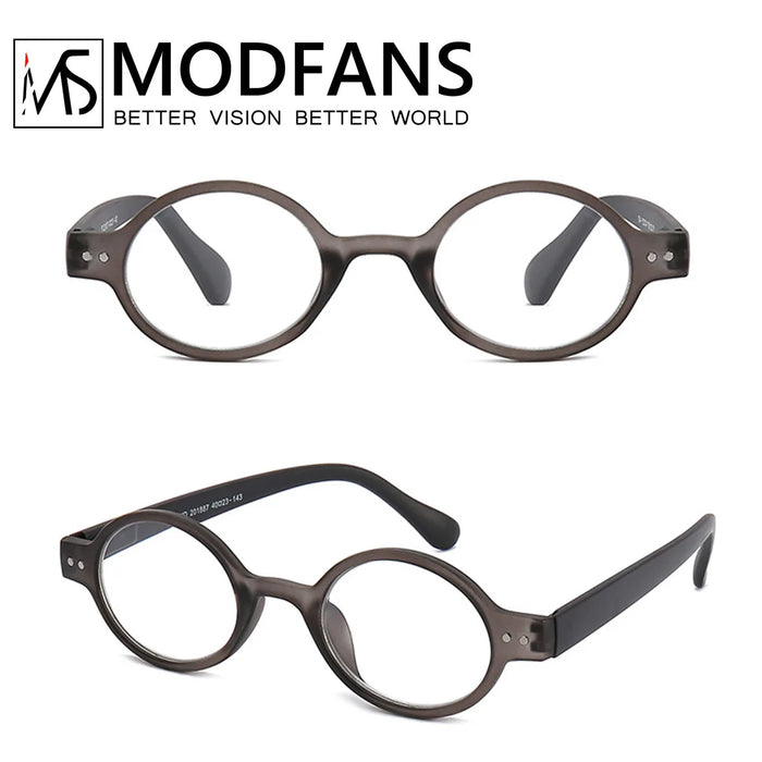 Classic Antique Reading Glasses Men Women Readers Eyeglasses Stylish Round Frame Spring Hinge Presbyopic Magnification Amplifier