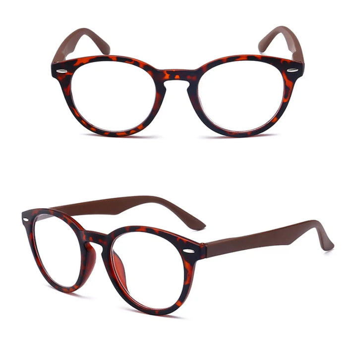 Women Reading Glasses Vintage Classic Round Readers High quality Leopard Presbyopic Spectacles with Spring Hinge
