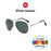 VIVIBEE Classic Men Aviation Polarized Metal Frame Sunglasses Black Women Pilot Style UV400 Sun Glasses 2026 Shades