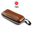 VIVIBEE Estuche de cuero sintético negro para gafas de sol para hombre, con cremallera, impermeable, para almacenamiento de gafas de sol, estuche genuino para gafas.