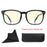 Gafas de lectura con bloqueo de luz azul para mujer, elegantes, cuadradas, para hombre, con protección UV, lupas antirreflejo, 0 grados