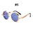 VIVIBEE Vintage Steampunk Red Sunglasses Men Round Punk Alloy Metal Retro Sun Glasses Women 2026 Goggles Gothic Style Shades