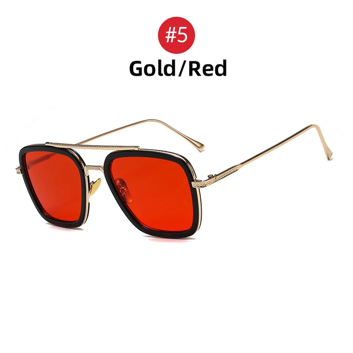 VIVIBEE Retro Square Men Edith Sunglasses Vintage Silver Metal Frame Blue Lens Glasses Fashion Women Steampunk Eyewear