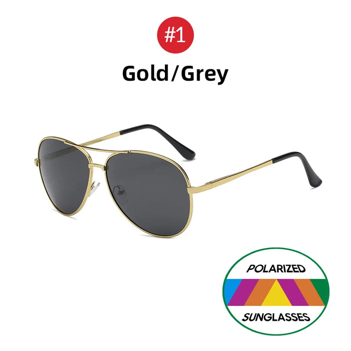VIVIBEE Classic Men Aviation Polarized Metal Frame Sunglasses Black Women Pilot Style UV400 Sun Glasses 2026 Shades