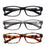MODFANS Reading Glasses - 3 pack Square Readers for Men & Women Unbreakable Spectacle with Spring Hinge Diopter  +0.5 to +5.0