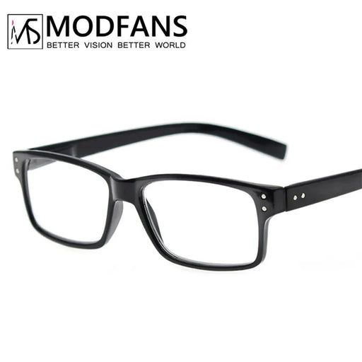 Gafas de lectura para hombres y mujeres, montura rectangular, lentes transparentes, gafas presbiópicas negras, ultraligeras, dioptrías para vista masculina 1.0 1.25 1.75 2.0