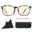 Gafas de lectura con bloqueo de luz azul para mujer, elegantes, cuadradas, para hombre, con protección UV, lupas antirreflejo, 0 grados