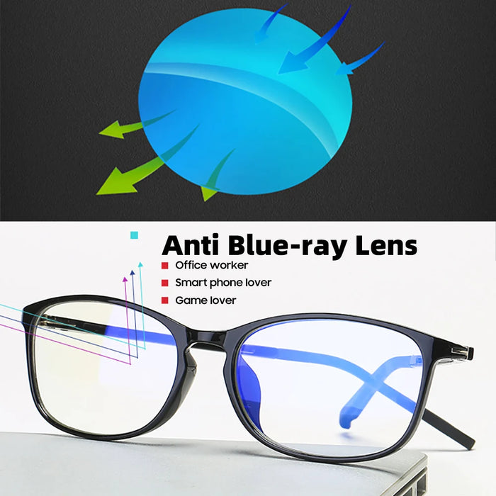 VIVIBEE Lunettes anti-lumière bleue hommes Bluelight Radiation femmes TR90 Ordinateur Gaming Blocage des rayons UV Komputer Eyewear