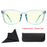 Gafas de lectura con bloqueo de luz azul para mujer, elegantes, cuadradas, para hombre, con protección UV, lupas antirreflejo, 0 grados