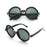 Women Vintage Skull Sunglasses Black Rhinestone Retro Cat Eye Sun Glasses for Ladies Round Gothic Halloween Shades