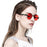 VIVIBEE 2026 Trend Black Red Round Punk Sunglasses Women Hip Hop Sun Glasses Men Steampunk Goggle Luxury Rock Accessories