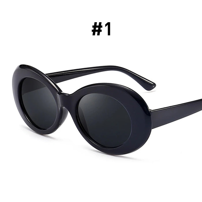 VIVIBEE Fashion Small Yellow Frame Vintage Style Oval Clout Hip Hop Glasses UV400 Women Sunglasses