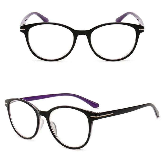 Gafas de Lectura para Mujer Montura Redonda Decoración de Metal Plateado Gafas para Vista Cansada con Aumento 1.5 2.5 3 3.5 4