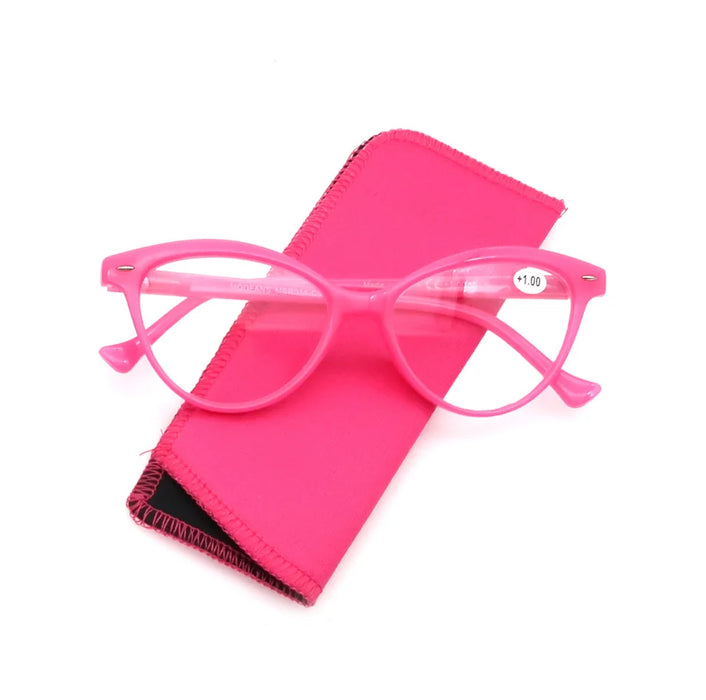 Lunettes de lecture pour femmes petits visages, œil de chat, vintage, mode, monture œil-de-chat rétro, verres clairs, ultra-légères, dioptrie +1.25 +2.0