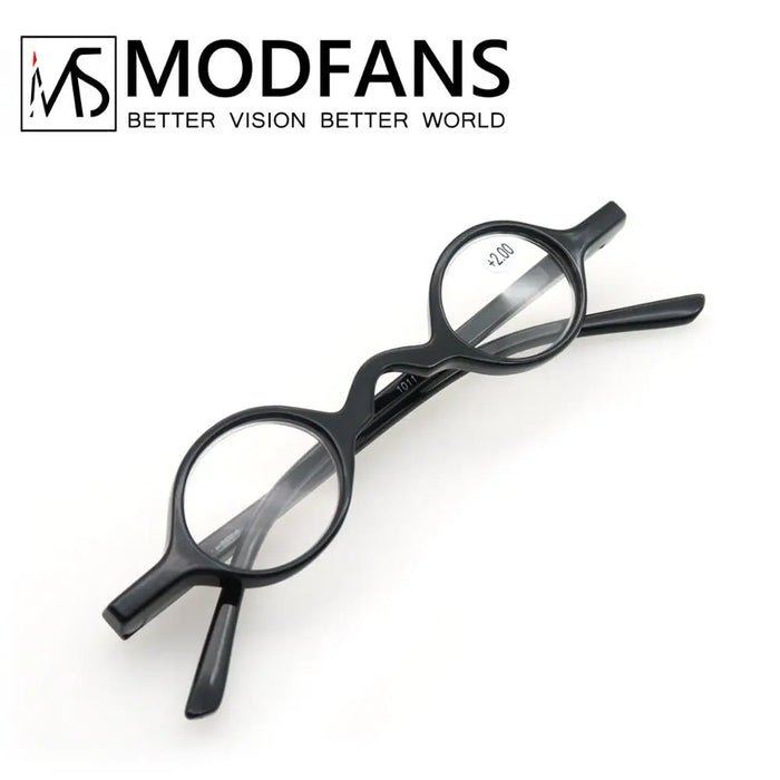 Pequeñas Gafas de Lectura Vintage para Hombre y Mujer Redondas Retro Presbicia Montura Completa +1+1.5+2+2.5+3+3.5
