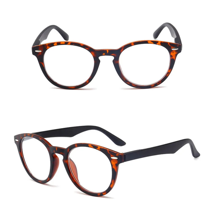 Women Reading Glasses Vintage Classic Round Readers High quality Leopard Presbyopic Spectacles with Spring Hinge