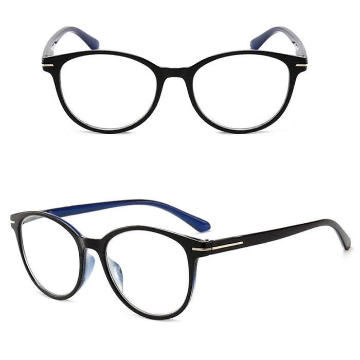 Gafas de Lectura para Mujer Montura Redonda Decoración de Metal Plateado Gafas para Vista Cansada con Aumento 1.5 2.5 3 3.5 4