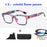 Men'S Anti-Blue Light Office Computer High Quality Black Shiny Frame Rivets Studded Glasses With Gold Pattern On The Temples.