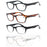 Gafas de Lectura para Hombre Lentes de Sol con Bisagra de Resorte Cómoda Marco Cuadrado Gafas de Lectura para Mujer Carey Negro +1.0+1.5+2.0+2.5+3.0+1.75