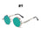 VIVIBEE Vintage Steampunk Red Sunglasses Men Round Punk Alloy Metal Retro Sun Glasses Women 2026 Goggles Gothic Style Shades
