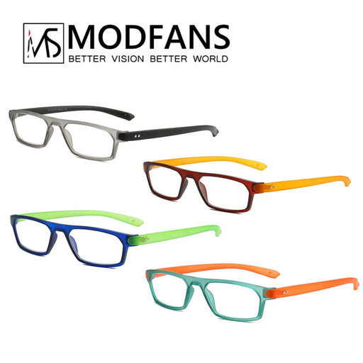 Gafas de lectura para hombres y mujeres, montura rectangular, patillas más largas, lupas, aumento de lectura +1.0 a +3.5
