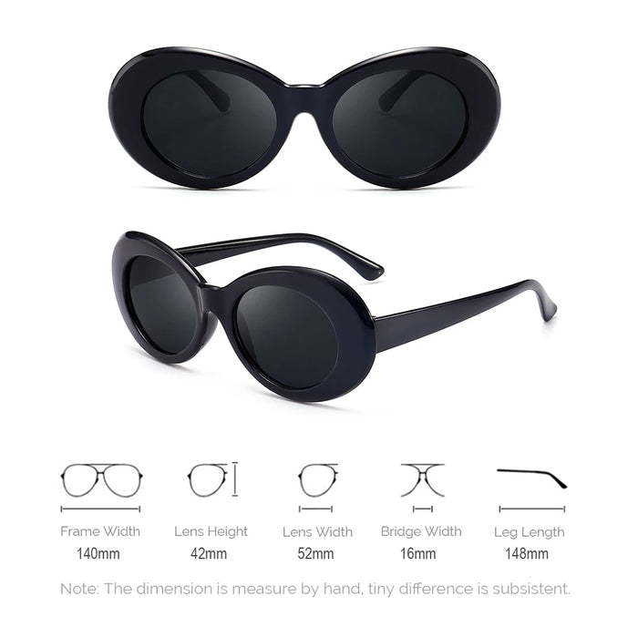 VIVIBEE Fashion Small Yellow Frame Vintage Style Oval Clout Hip Hop Glasses UV400 Women Sunglasses