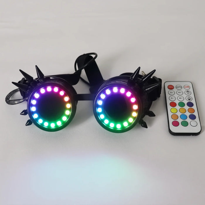 Gafas LED Pixel Pro con lentes caleidoscópicas, más de 350 modos, luces intensas, EDM, DJ, fiesta, disfraz, gafas de sol, Halloween