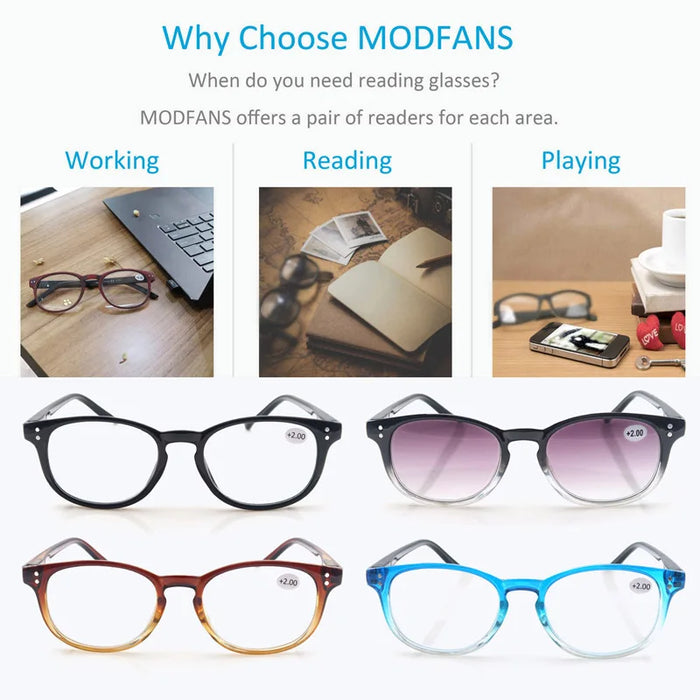Reading Glasses Women  High Quality Round Frame Eyewear Including Sun Magnifying  Fashion Glasses