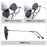 VIVIBEE Big Size Flip Up Clip on Sunglasses Polarized Gradient Grey Lens Oversized Driving UV400  Fishing Accessory