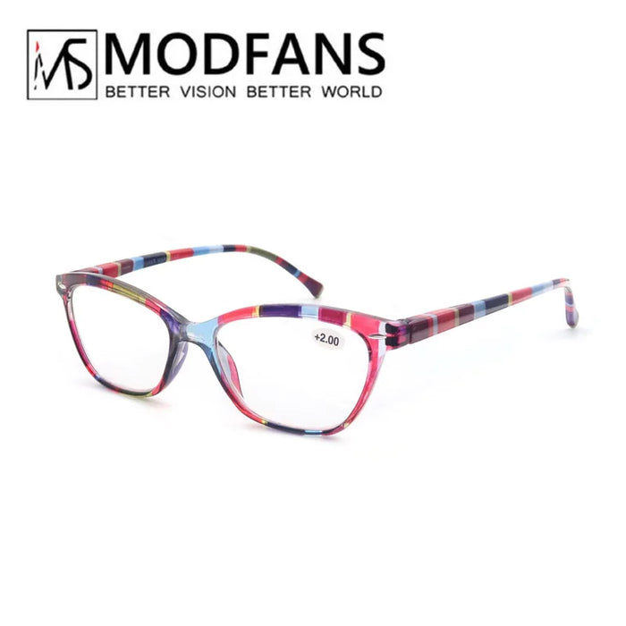 Gafas de lectura coloridas de ojo de gato para mujer, montura ovalada clásica, bisagra de resorte flexible, cómodas gafas de lectura con dioptrías