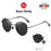 VIVIBEE 2026 Trending Square Black Folding Polarized Sunglasses Women Light Mirror Blue Fold Shades Titanium Alloy Sun Glasses