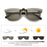 VIVIBEE Square Mirror Men's Clip on Polarized Night Driving Glasses Yellow UV400 Women Sunglasses Fishing Clips