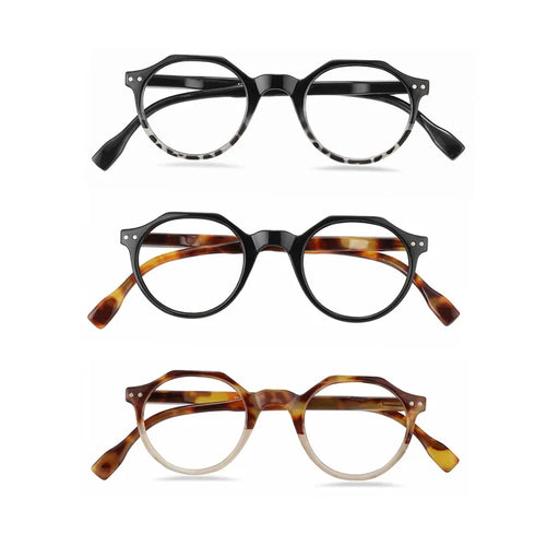 Gafas de lectura para mujer con estampado de leopardo, armazón para hombre, luz azul