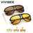 VIVIBEE Men Photochromic Night Vision Sunglasses Color Change Transition 2026 Yellow Big Sun Glasses Oversized Polarized Goggles