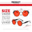 VIVIBEE Lunettes de soleil Steampunk Homme Rondes Lentilles Rouges Lunettes de soleil Punk Noir Métal Style Gothique 2026 Nouveaux Produits Femme Protection UV400