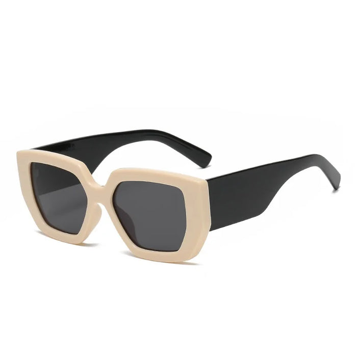 Vintage Square Sunglasses Women Men Wide Leg Big Frame Sun Glasses Black Green Shades UV400 Oculos Gafas De Sol Luxury Brand