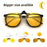 VIVIBEE Polarized Square Flip Up Clip on Sunglasses for Night Driving Lens Men Photochromic Women Fishing Sun Glasses