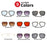 VIVIBEE Retro Square Men Edith Sunglasses Vintage Silver Metal Frame Blue Lens Glasses Fashion Women Steampunk Eyewear