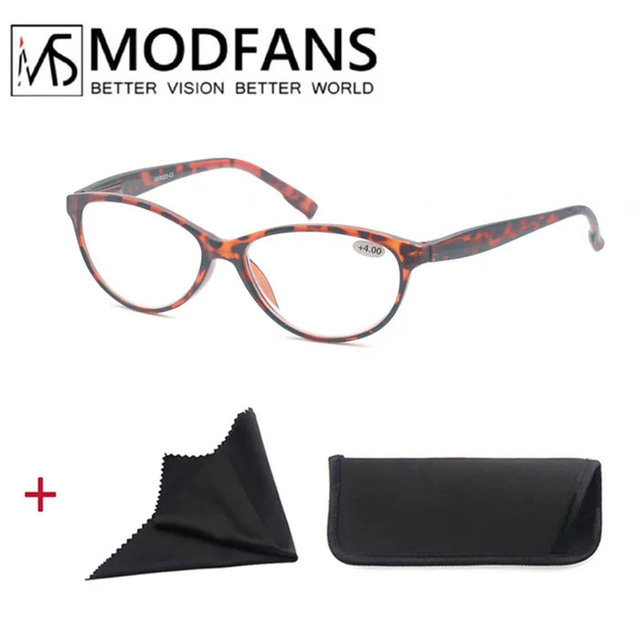 Women Reading Sun Glasses Oval Cat-Eye Classic Frame Sunglasses Readers Eyeglasses Spring Hinge Lightweight Wear with Diopter