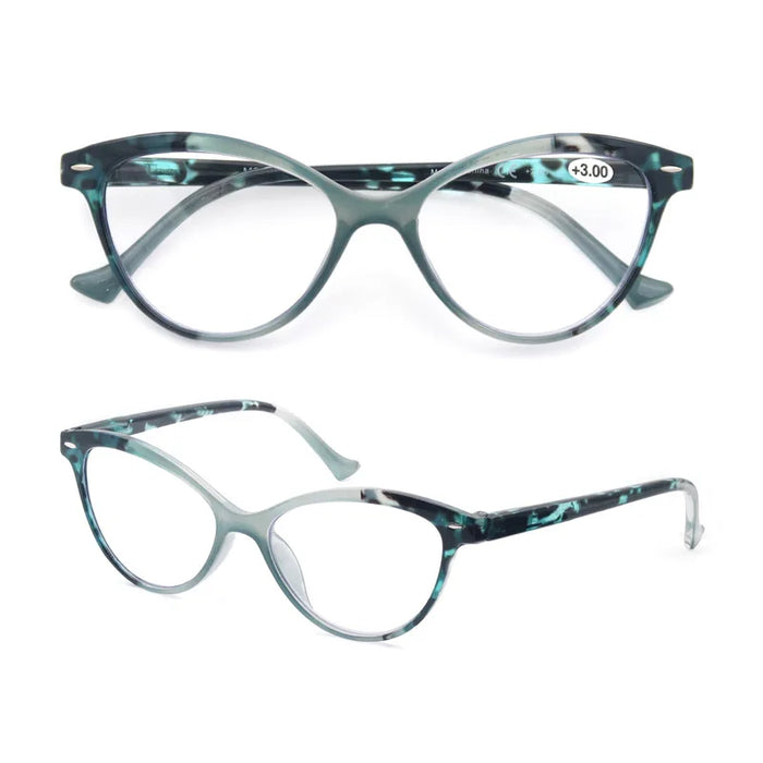 Reading Glasses for Women,Classic Colorful Readers Eyeglasses Ladies,Lightweight Flexible Spring Hinge,Round/Oval/Square Frame