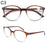 Round Reading Glasses Women Readers Eyeglasses Classic Frame Flexble Plastic Spring Hinge Lightweight Wear with Diopter +1.0~4.0