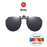 VIVIBEE Big Size Flip Up Clip on Sunglasses Polarized Gradient Grey Lens Oversized Driving UV400  Fishing Accessory