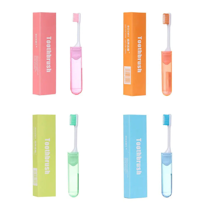 1 cepillo de dientes plegable de plástico blando para exteriores, cepillo de dientes útil para limpieza bucal, portátil para viajes de negocios y acampada