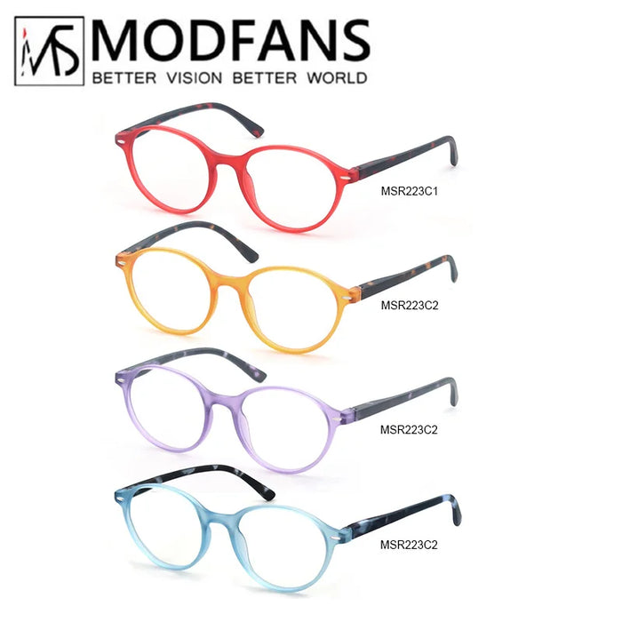 Reading Glasses for Women,Classic Colorful Readers Eyeglasses Ladies,Lightweight Flexible Spring Hinge,Round/Oval/Square Frame