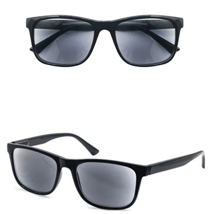 Lunettes de Lecture Surdimensionnées Hommes Femmes Monture Rectangulaire Lunettes de Soleil de Lecture Charnière à Ressort Légères à Porter avec Dioptrie +1.0 - +4.0